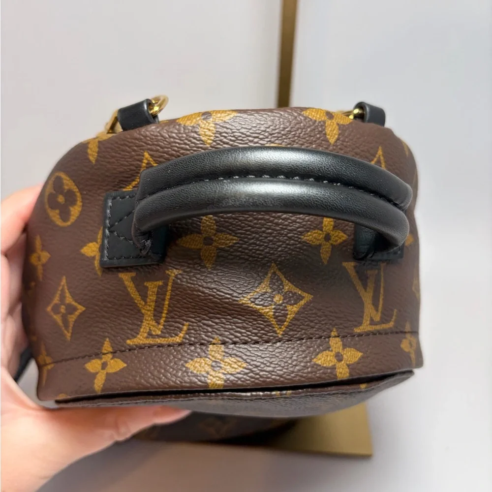 Louis Vuitton Palm Springs Mini Monogram Backpack & Crossbody w/COA
